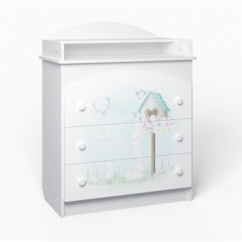 Пеленальный комод Полянка белый