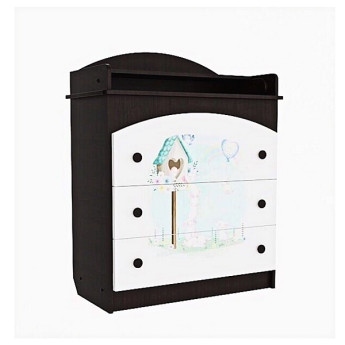 Пеленальный комод Полянка венге/белый