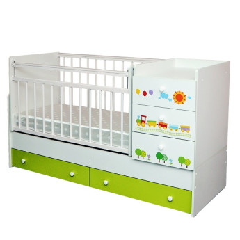 Кровать-трансформер Паровозик с маятником