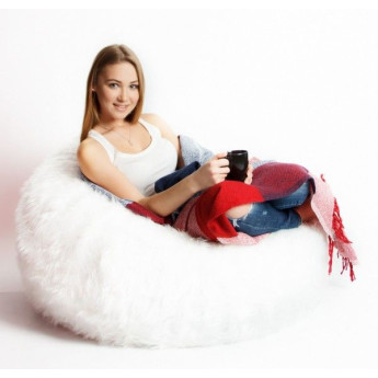 Кресло-пуф Белый и пушистый