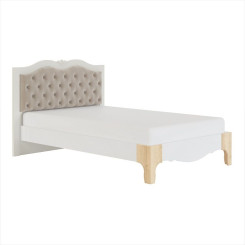 Кровать Элен с мягкой спинкой 1.2 модуль 2 Перламутр/Дуб фактурный