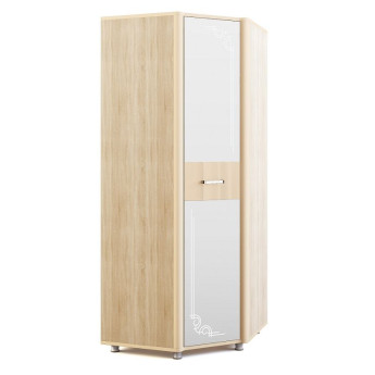 Шкаф угловой с зеркалом Оливия модуль 15 Дуб сонома светлый Шкаф угловой с зеркалом Оливия модуль 15 Дуб сонома светлый