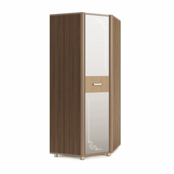 Шкаф угловой с зеркалом Оливия модуль 15 Дезира темный