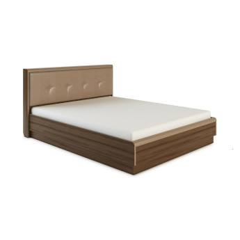 Кровать Оливия модуль 2 с мягкой спинкой Дезира темный/Мокко с подъемным механизмом Кровать Оливия модуль 2 с мягкой спинкой Дезира темный/Мокко с подъемным механизмом