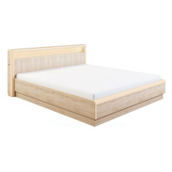 Кровать Оливия модуль 3 с подсветкой Дуб сонома светлый с подъемным механизмом