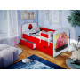 Детская кровать Алые паруса цветные с бортиком Детская кровать Алые паруса цветные с бортиком