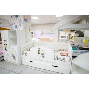 Детская кровать Софа-6 с бортом Полли Детская кровать Софа-6 с бортом Полли