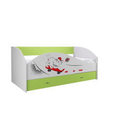 Детская кровать Симба Белый/Лайм Детская кровать Симба Белый/Лайм