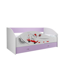 Детская кровать Симба Белый/Ирис Детская кровать Симба Белый/Ирис
