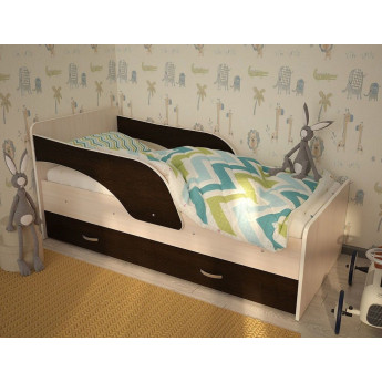 Детская кровать Максимка млечный дуб/венге