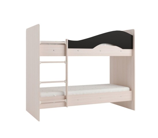 Двухъярусная кровать Мая без ящиков млечный дуб/венге