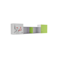 Полка навесная Симба Белый/Лайм Полка навесная Симба Белый/Лайм