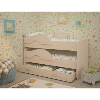 Детская выкатная кровать Радуга 1600 млечный дуб Детская выкатная кровать Радуга 1600 млечный дуб