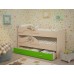 Детская выкатная кровать Радуга Сафари 1600 млечный дуб/розовый