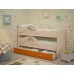 Детская выкатная кровать Радуга Сафари 1600 млечный дуб/лайм