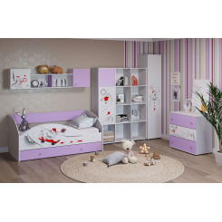 Модульная детская Симба Белый/Ирис Модульная детская Симба Белый/Ирис