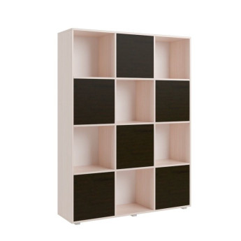 Стеллаж ДМ 12 млечный дуб/венге