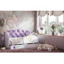 Детская кровать Звездочка белый/фиолетовый