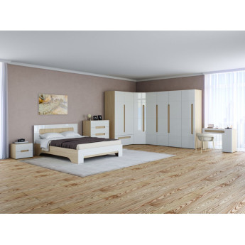 Спальный гарнитур Палермо Ясень шимо светлый/Белый глянец Спальный гарнитур Палермо Ясень шимо светлый/Белый глянец