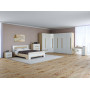 Спальный гарнитур Палермо Ясень шимо светлый/Белый глянец