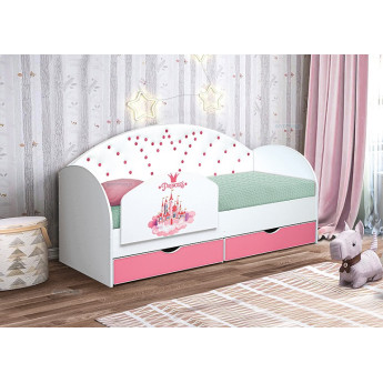 Детская кровать с мягкой спинкой Корона №4 без бортика Детская кровать с мягкой спинкой Корона №4 без бортика