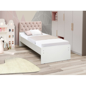 Детская кровать одинарная 7 с мягкой спинкой без ящиков Детская кровать одинарная 7 с мягкой спинкой без ящиков