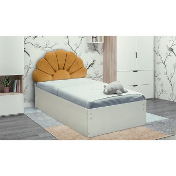 Кровать одинарная Ромашка с мягкой спинкой Кровать одинарная Ромашка с мягкой спинкой