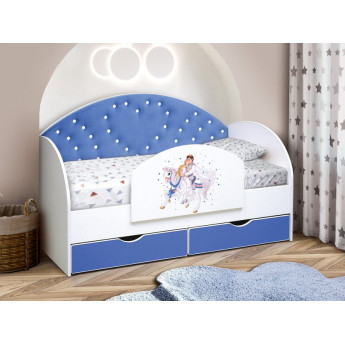 Детская кровать с мягкой спинкой Сердце №2 без бортика Детская кровать с мягкой спинкой Сердце №2 без бортика