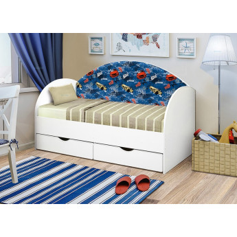 Детская кровать Софа 11 Велюр Гонщик Детская кровать Софа 11 Велюр Гонщик