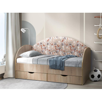 Детская кровать Софа 11 Велюр Мишки Детская кровать Софа 11 Велюр Мишки