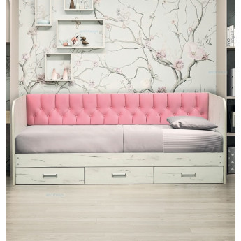 Детская кровать Софа-14 с мягкой спинкой Детская кровать Софа-14 с мягкой спинкой