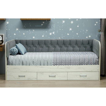 Детская кровать Софа-14/1 с мягкой спинкой Детская кровать Софа-14/1 с мягкой спинкой