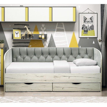 Детская кровать Софа-13 с мягкой спинкой Детская кровать Софа-13 с мягкой спинкой