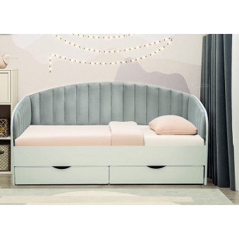 Детская кровать Софа-12/1 с мягкой спинкой Детская кровать Софа-12/1 с мягкой спинкой