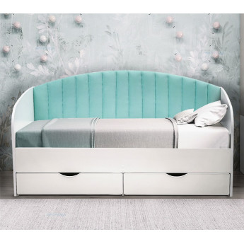 Детская кровать Софа-12 с мягкой спинкой Детская кровать Софа-12 с мягкой спинкой