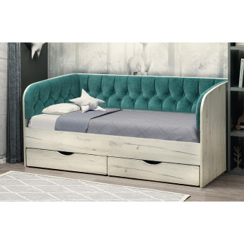 Детская кровать Софа-13/1 с мягкой спинкой Детская кровать Софа-13/1 с мягкой спинкой