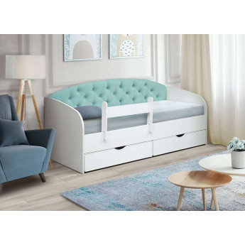 Детская кровать Софа-9 с мягкой спинкой с бортиком Детская кровать Софа-9 с мягкой спинкой с бортиком