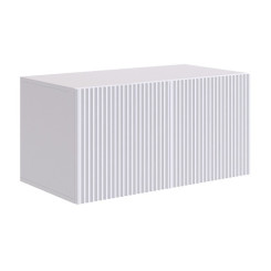 Антресоль двухдверная 118.01 Зефир белое дерево/белый (эмаль)