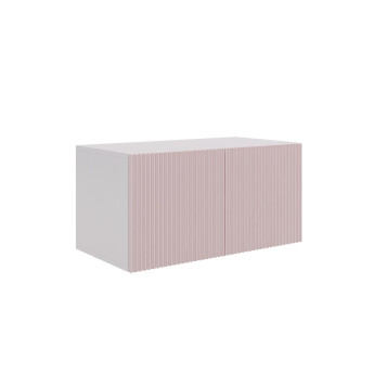 Антресоль двухдверная 118.01 Зефир белое дерево/пудра розовая (эмаль)