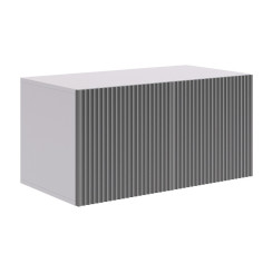 Антресоль двухдверная  108.01 Зефир белое дерево/серый (эмаль)