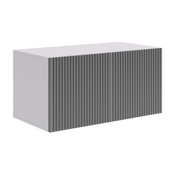 Антресоль двухдверная  108.01 Зефир белое дерево/серый (эмаль)