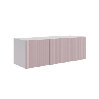 Антресоль трехдверная 119.01 Зефир белое дерево/пудра розовая (эмаль)