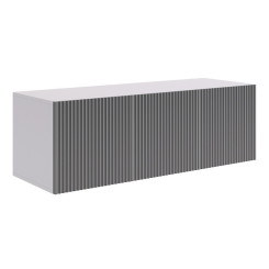 Антресоль трехдверная 119.01 Зефир белое дерево/серый (эмаль)