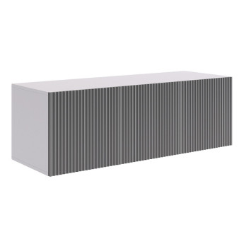 Антресоль трехдверная 119.01 Зефир белое дерево/серый (эмаль)