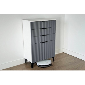 Комод Зефир белое дерево/серый (эмаль)