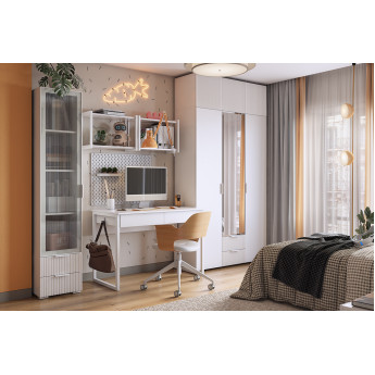 Модульная детская Зефир белое дерево/белый (эмаль)