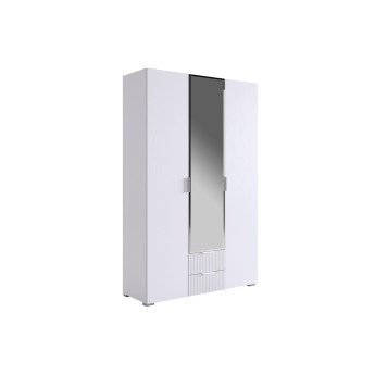 Шкаф трехдверный 109.02 Зефир белое дерево/белый (эмаль)