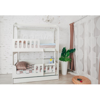 Двухъярусная кровать Домик ЛДСП без ящика