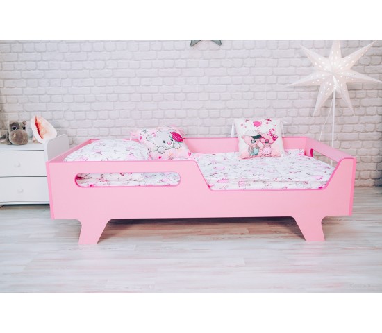 Кровать на ножках Розовая