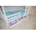 Двухъярусная кровать Сонечка с прямой лестницей с ящиками